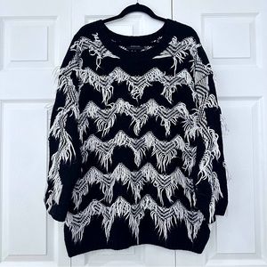 Urban Outfitters UO MINKPINK Fringes Sweater, Loose Fit, US L